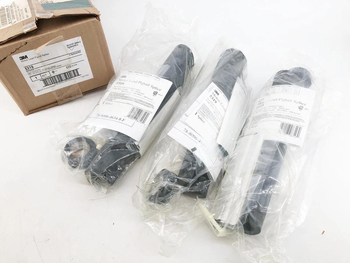 New 3M 5319 Motor Lead Pigtail Splice 5KV and 8KV (3 Splices)