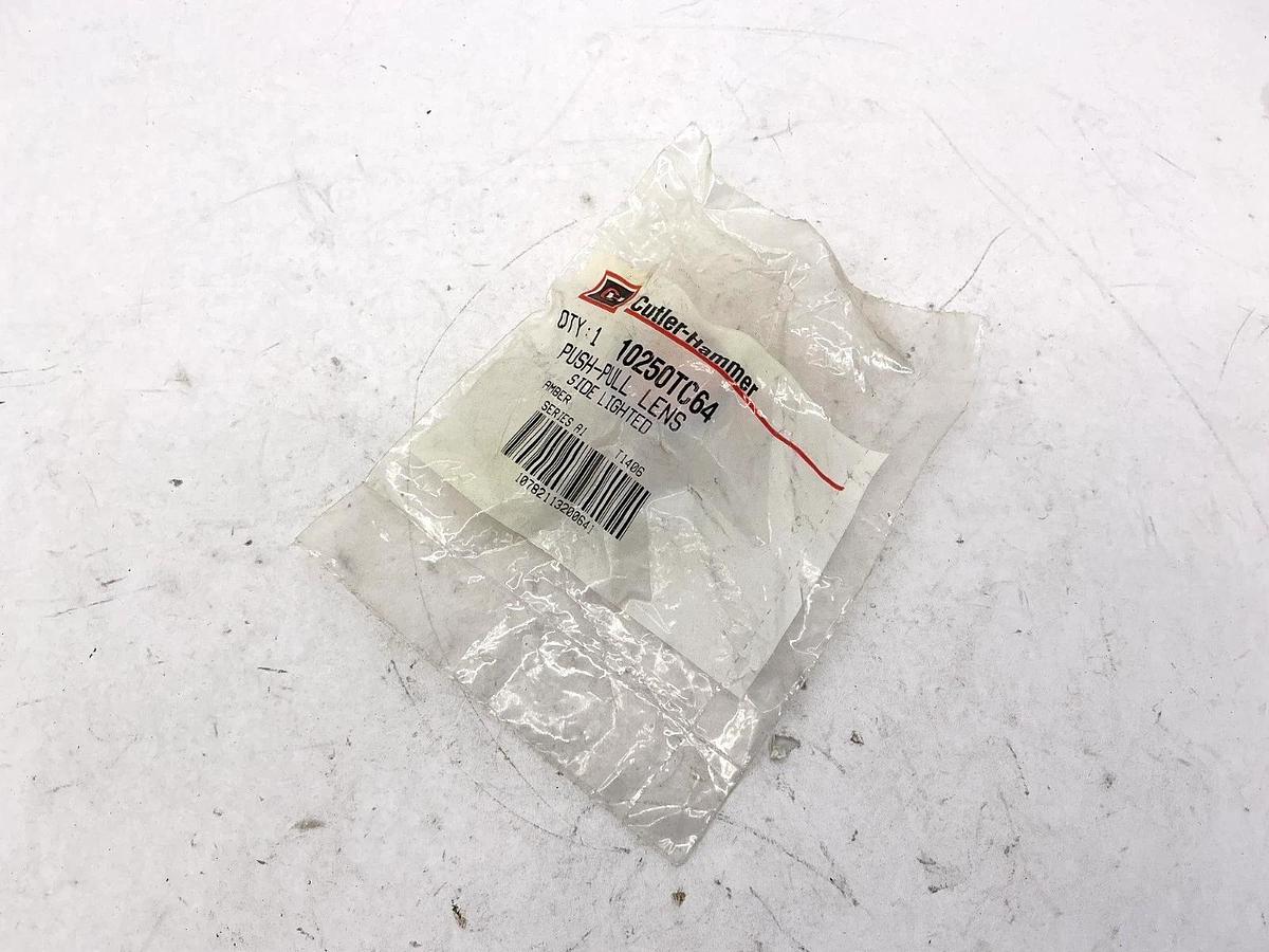 Lot of 2 New Cutler-Hammer 10250TC64 Ser A1 Push-Pull Lens Side Lighted Amber