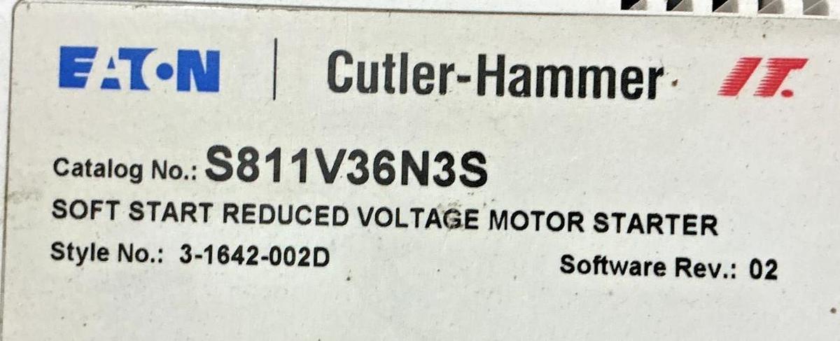 Used Eaton Cutler-Hammer S811V36N3S Starter 3P 360A 600VAC 47-63HZ S811+V36N3S