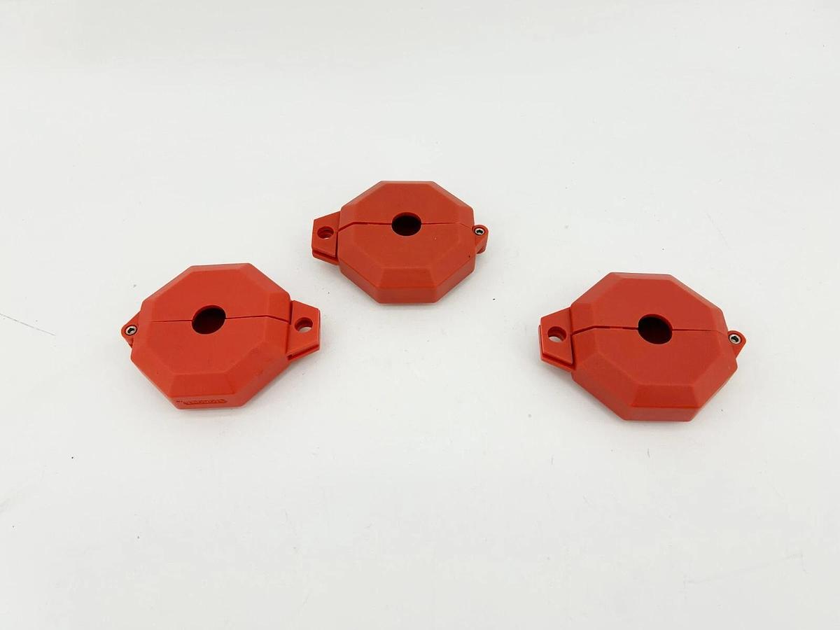 Lot of 3 New Accuform KDD470 Gate Valve Lockouts, 1" to 2-1/2"