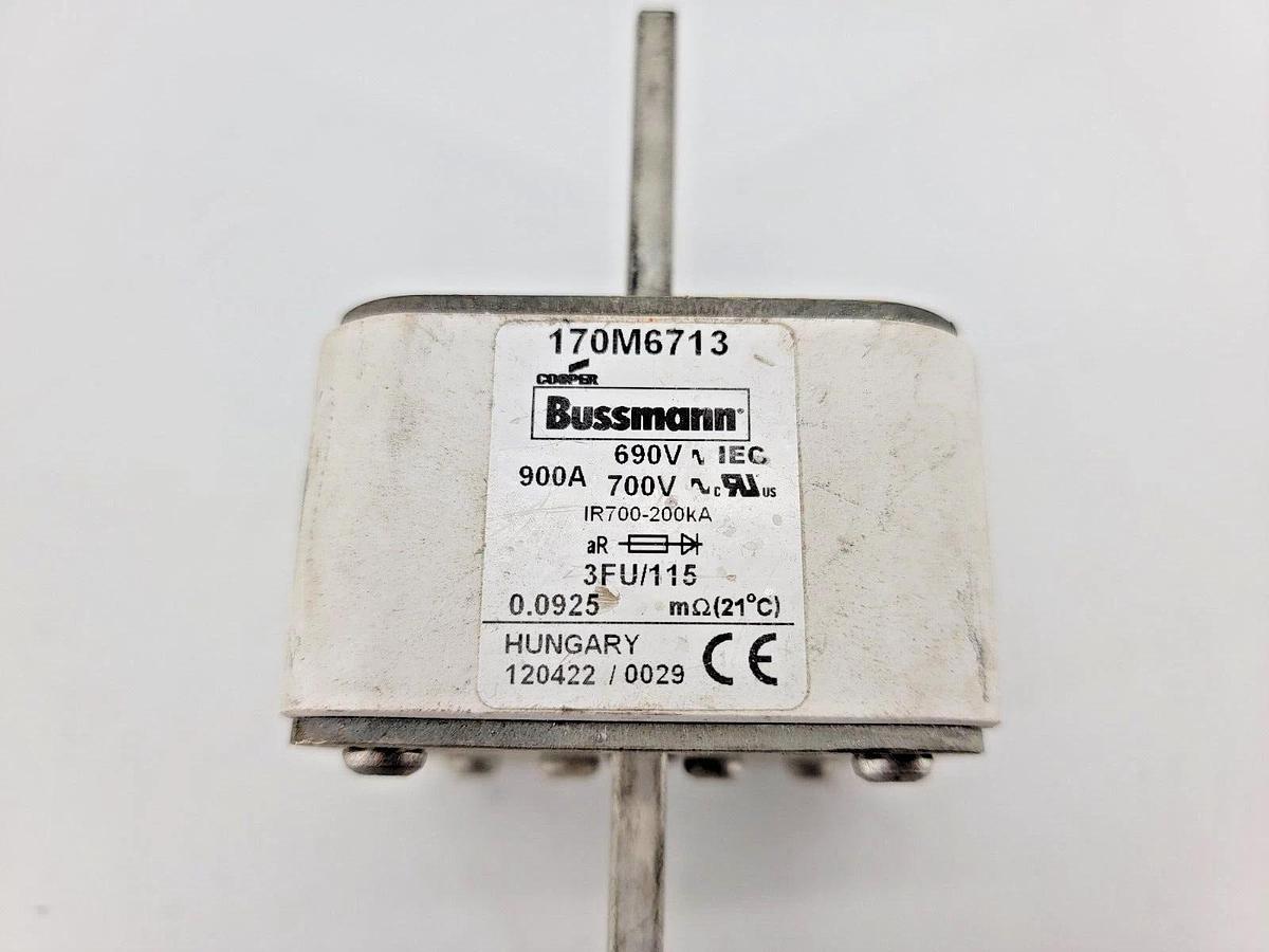 Used Bussmann 170M6713 High Speed Fuse-Link 900A 690V
