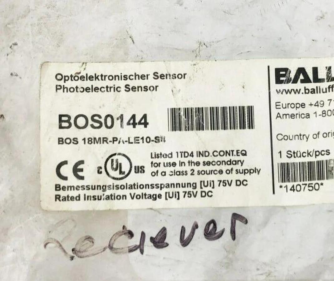 New Balluff BOS0144 Photoelectric Sensor 10-30VDC BOS 18MR-PA-LE10-S4