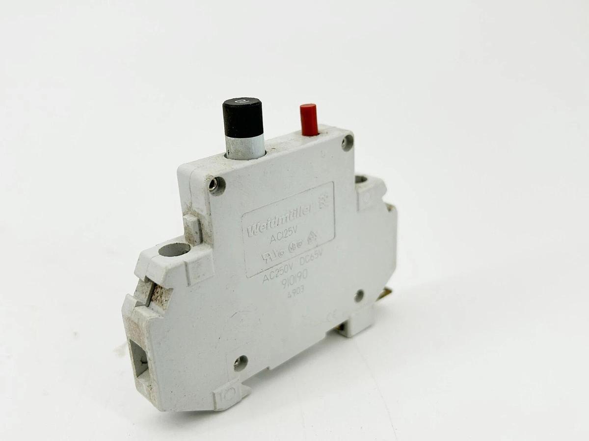 New Lot of 2 Weildmuller 91090 Circuit Breaker 10A 250V 1 Pole- No Box