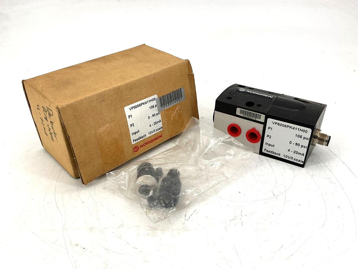 New Norgren VP5006PK411H00 Ser VP Valve Proportional Control 90PSI 4-20mA 5-Pin