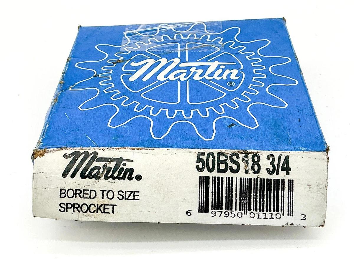 New Martin 50BS18 3/4 Bored to Size Sprocket 3/4" Bore 18 Teeth