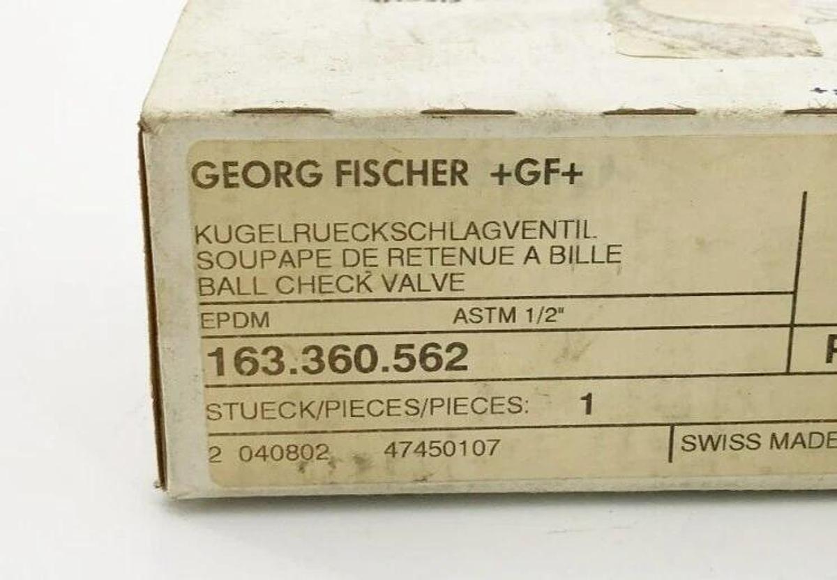 New 163.360.562 Ball Check Valve 1/2" Type 360 PVC-C 6NC92