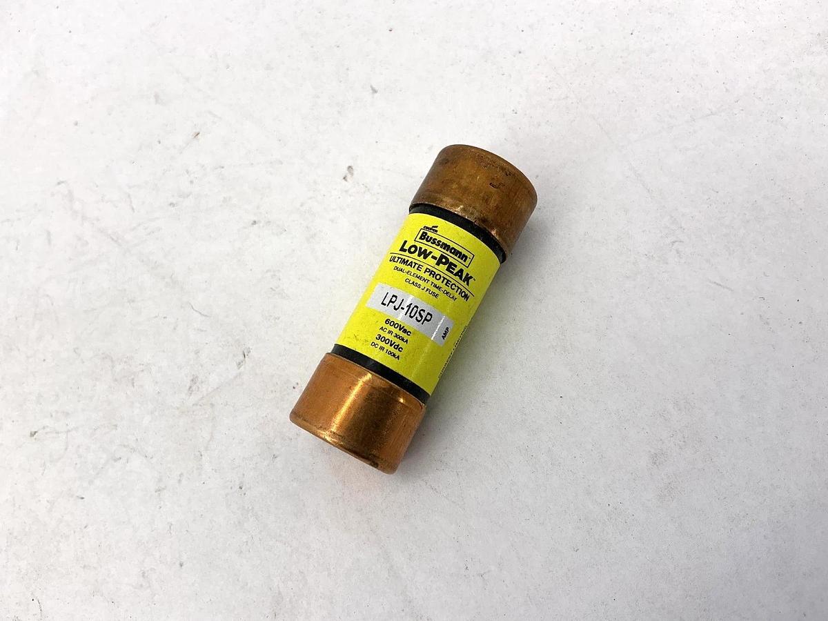 Lot of 2 New Bussmann LPJ-10SPK Low-Peak Dual-Element Class J Fuse 10V 600V