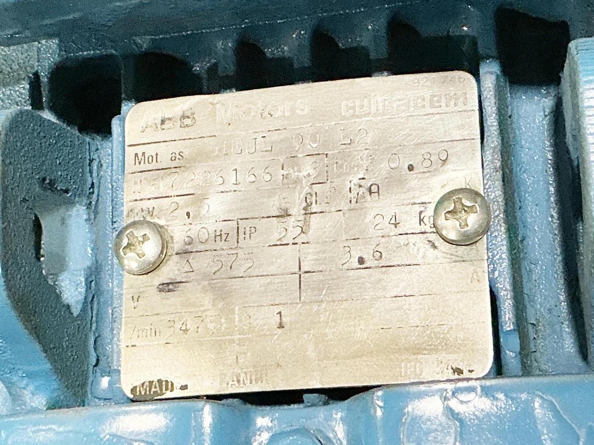 Used ABB HEJL-90-L2 Electric Motor FL7226166 3PH 2.5KW 575V 3475RPM