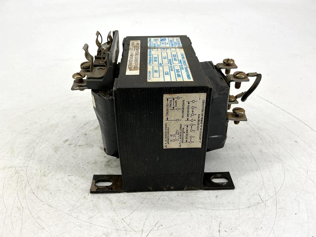 Used Allen Bradley 25634-098-01 Control Transformer Prime: 240/480V 2nd: 120V .130KVA