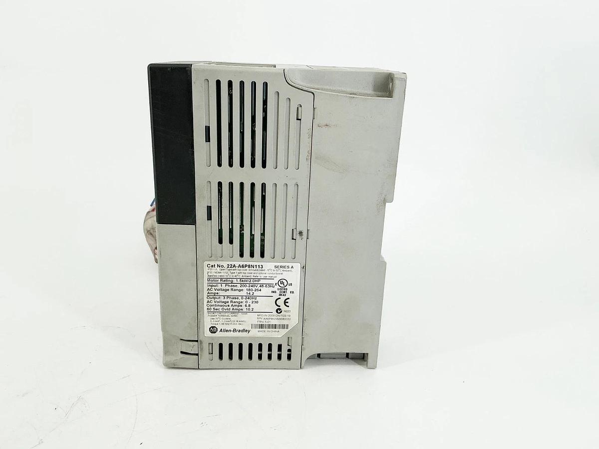 Used Allen Bradley 22A-A6P8N113 AC Drive W/ Adjustable Frequency 240V 2.0HP 14.2A Ser