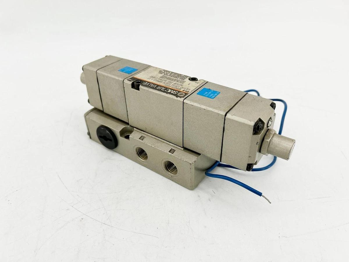 Used SMC NVS4214-0009J Solenoid Valve 100-120VAC 50/60Hz Double Solenoid Series N