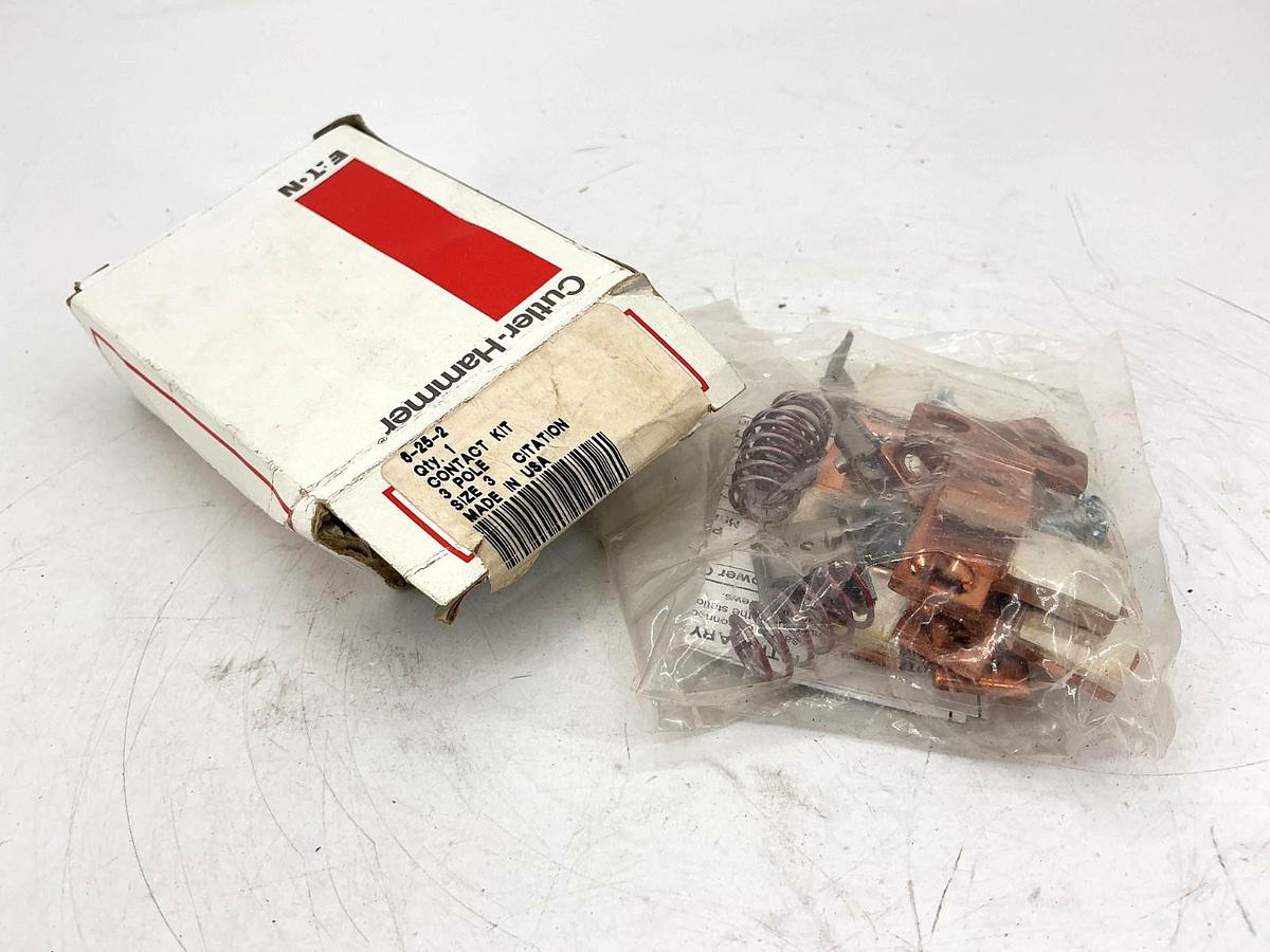 New Eaton Cutler-Hammer 6-25-2 Contact / Assembly Kit 3-Pole Size 3 Citation