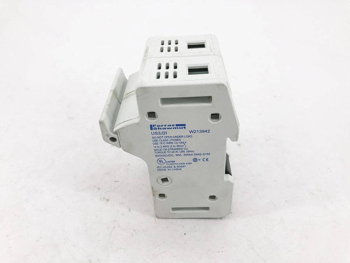 Used Lot of 4 Ferraz Shawmut US3J2I Fuse Holders 600VAC/DC 30A 2P Class J W213942