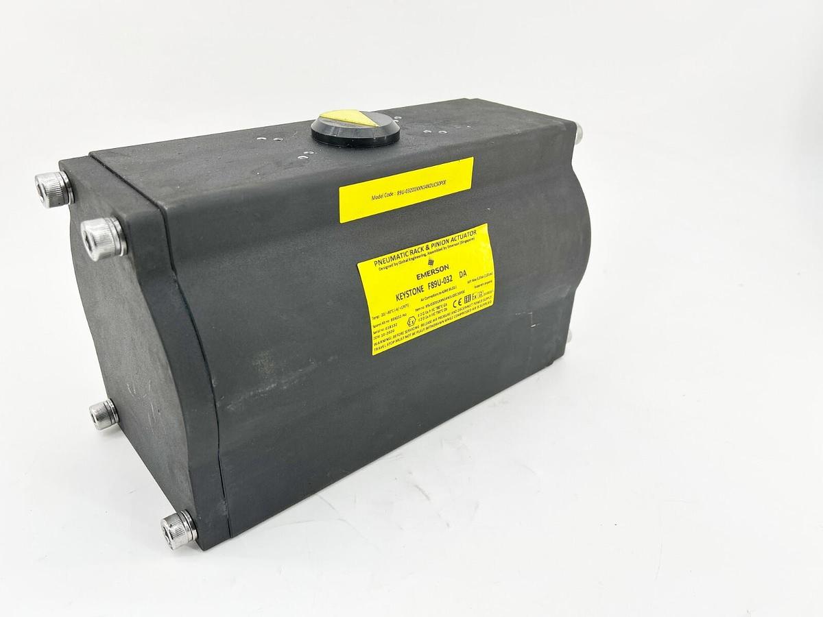 Emerson F89U-032-DA Pneumatic Rack & Pinion Actuator 120PSI 1/4" NPS - No Box