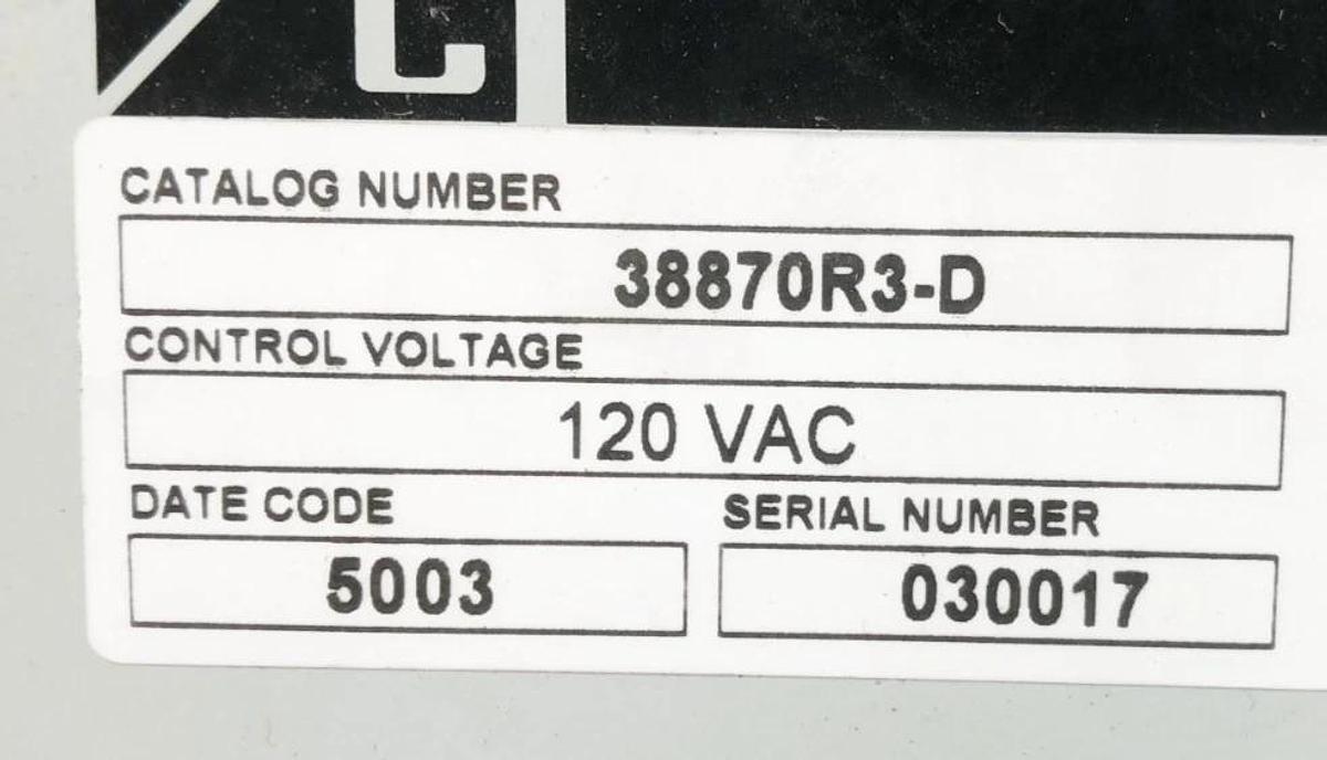 New S&C Electric 38870R3-D Open-Phase Detector Type SPD 120VAC - No Box