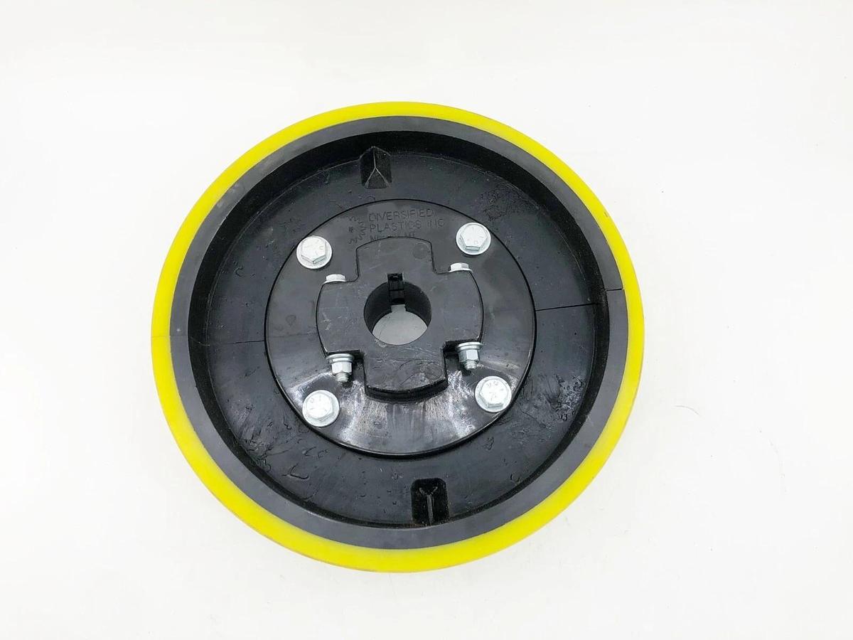 New Diversified Plastics Inc. Polyurethane Wheel 14" OD 2" Bore 3" Width Yellow