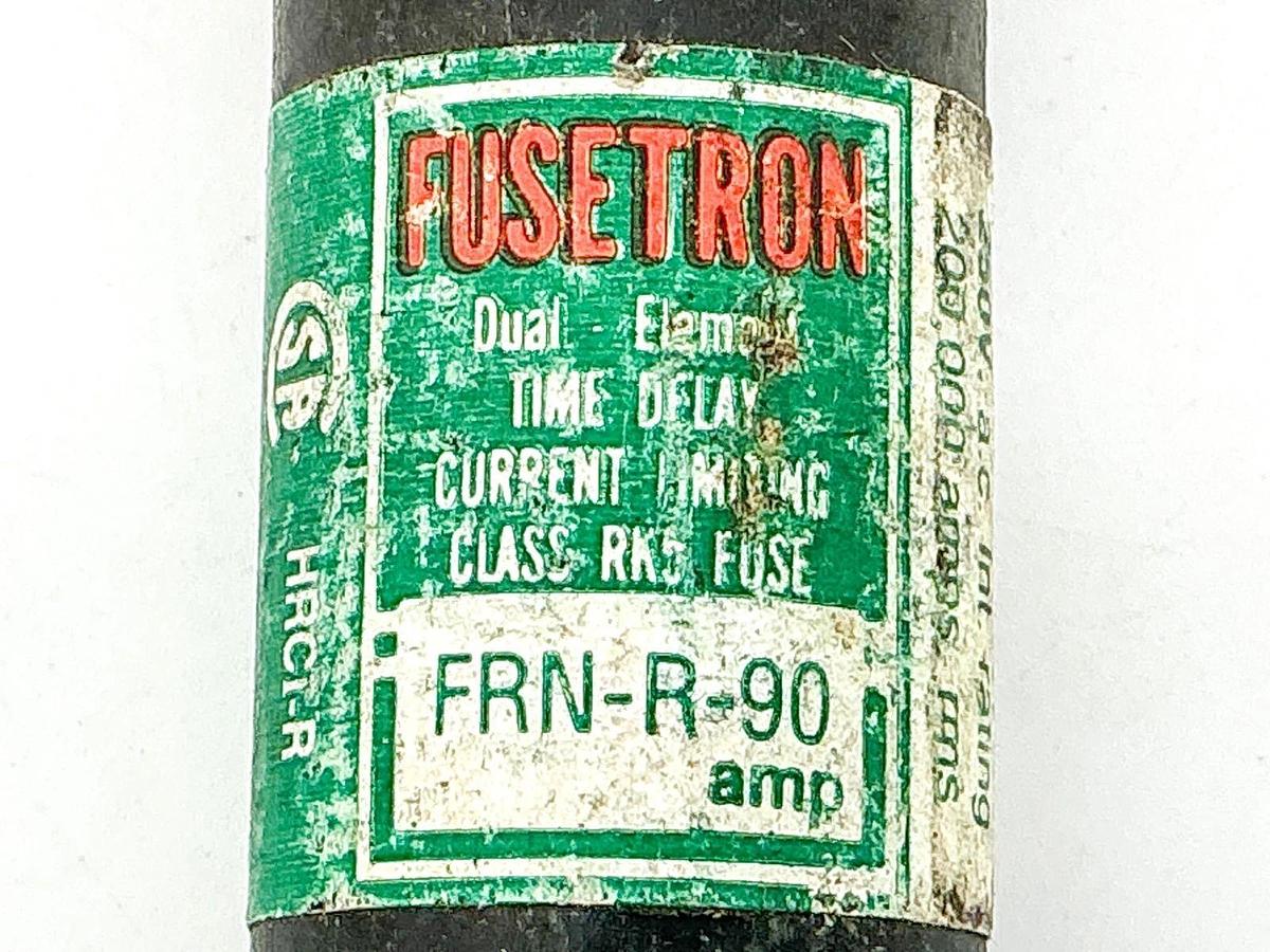 New Lot of 2 Bussmann FRN-R-90 Dual Element Fuse 90A 250V Class RK5 - No Box