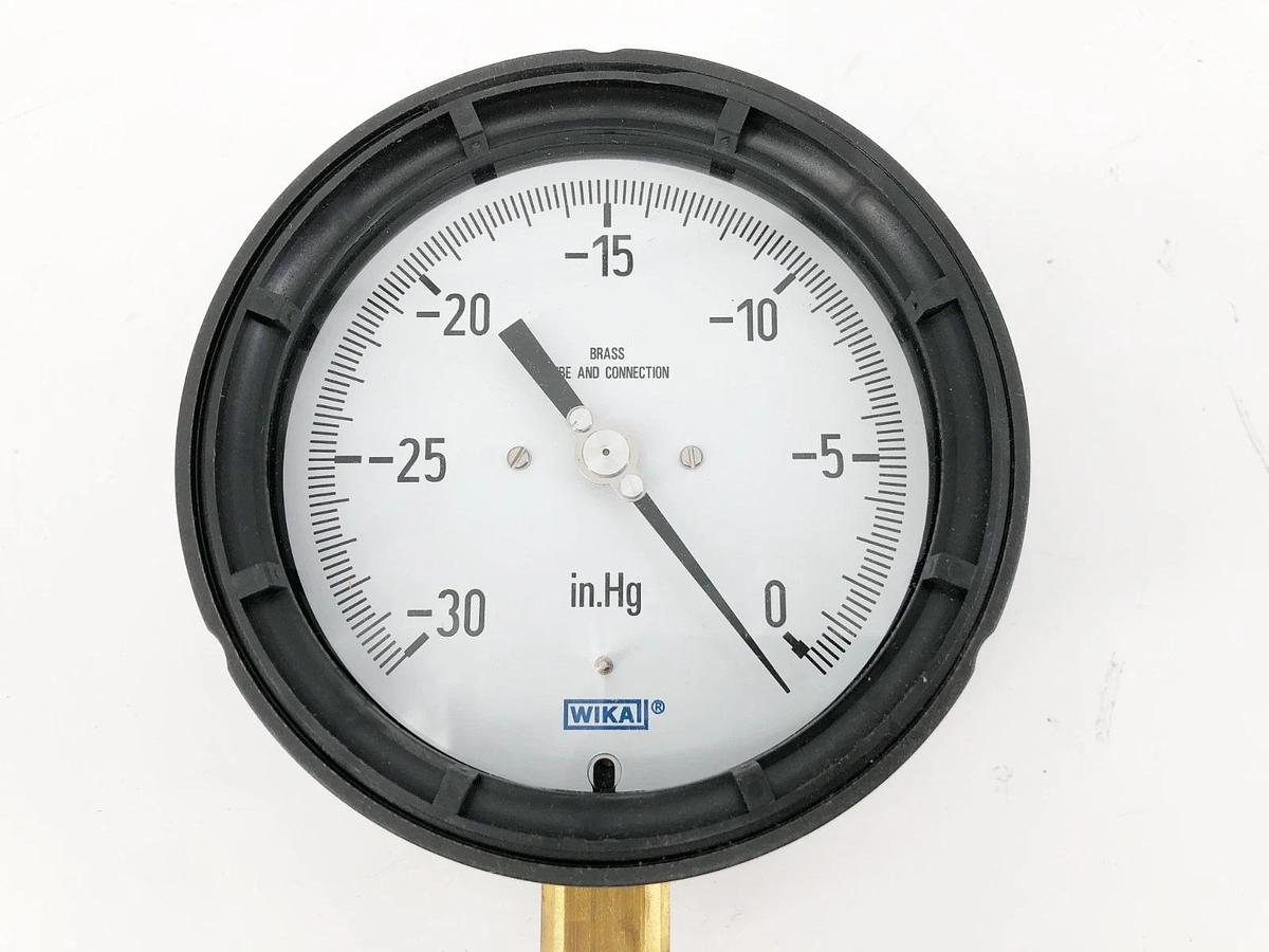 New Wika 9834036 Type 212.34 Process Gauge 4.5" 0-30 Hg 1/4" NPT Lower