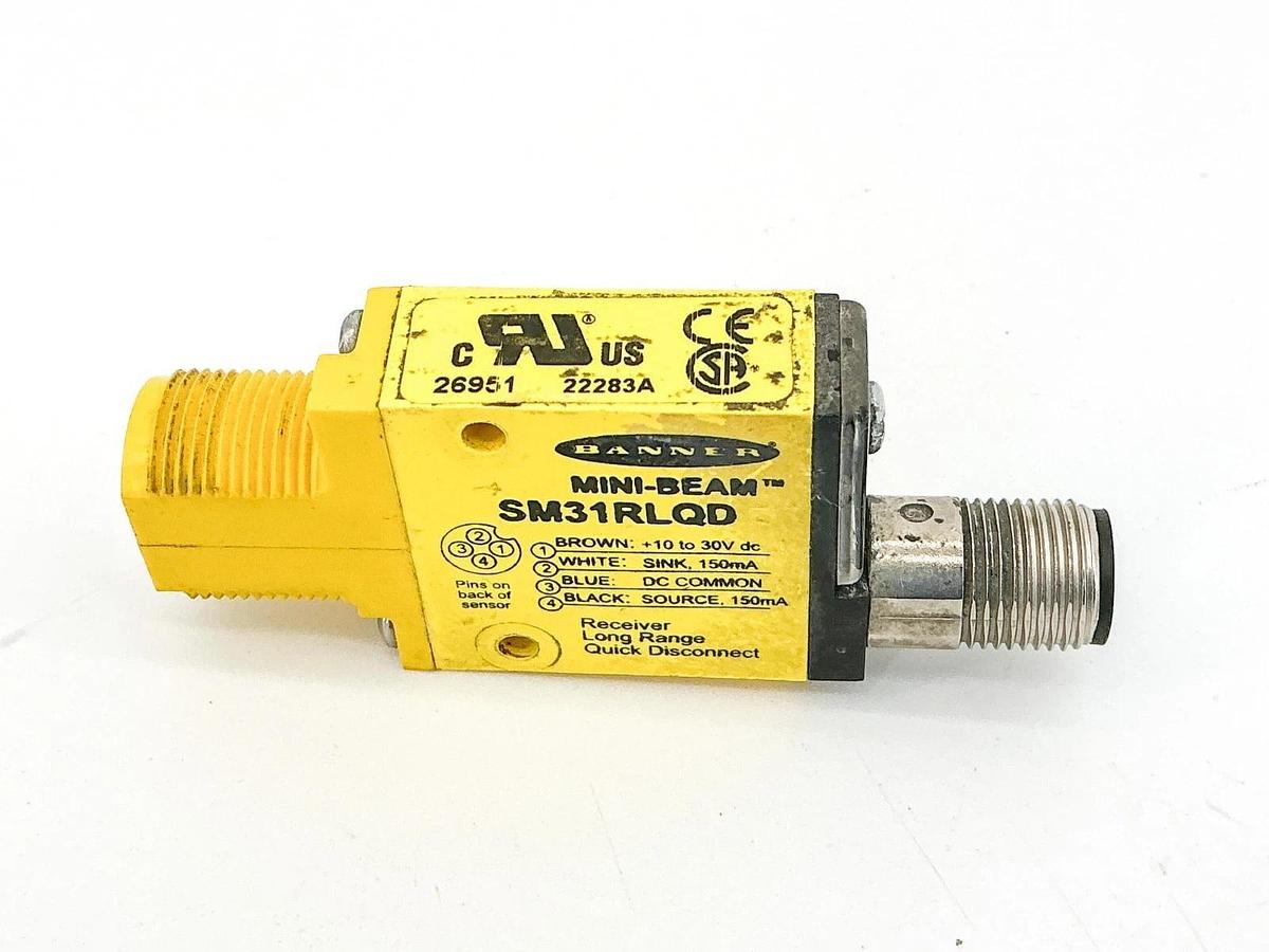 Used Banner Engineering SM31RLQD Photoelectric Sensor 10-30VDC 26951