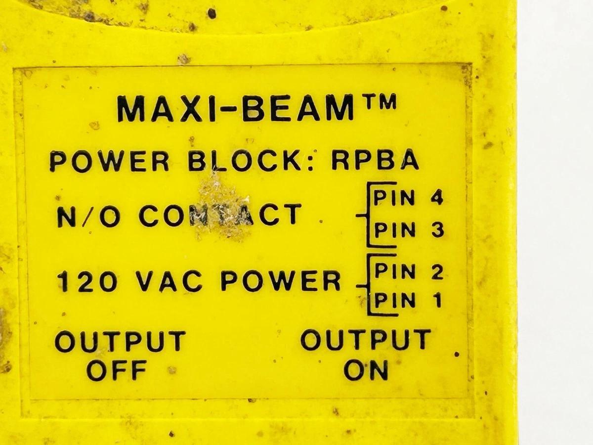 Used Banner Engineering RPBA Maxi-Beam Power Block 105-130VAC Solid State 25545
