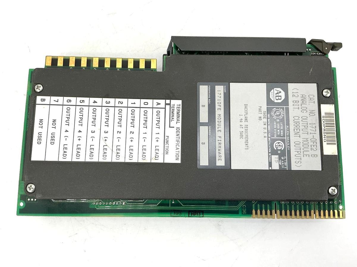 Used Allen Bradley 1771-OFE2 Ser B Analog Output Module 12-Bit 1771OFE2