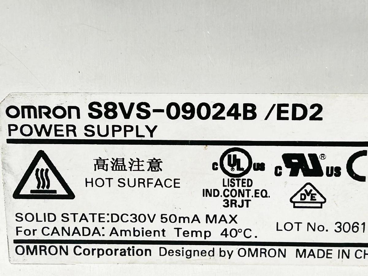 Used Omron S8VS-09024B/ED2 Switch Mode Power Supply S8VS 240Vac 90W