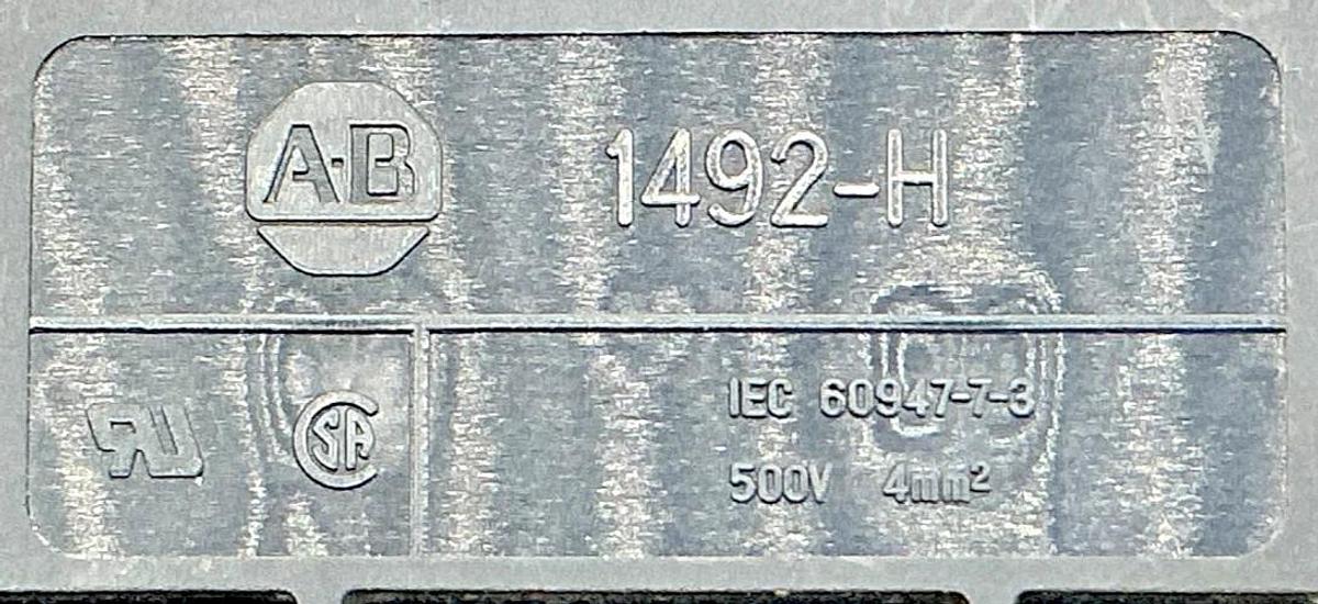 Used Lot of 5 Allen Bradley 1492-H7 Fuse Holding Terminal Block 1-Pole 500V