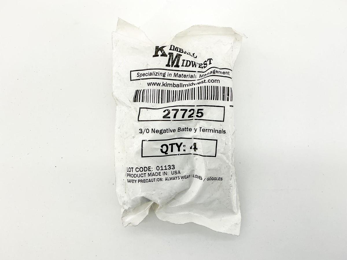 New Pack of 4 Kimball Midwest 27725 Negative Battery Terminal 3/0 Purple