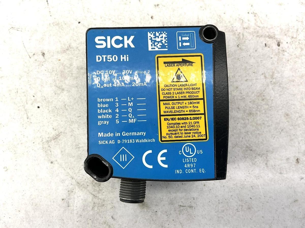 Used SICK DT50-N2113 Mid-Range Distance Laser Sensor Class 200mm 5-Pin 10-30V 1047398