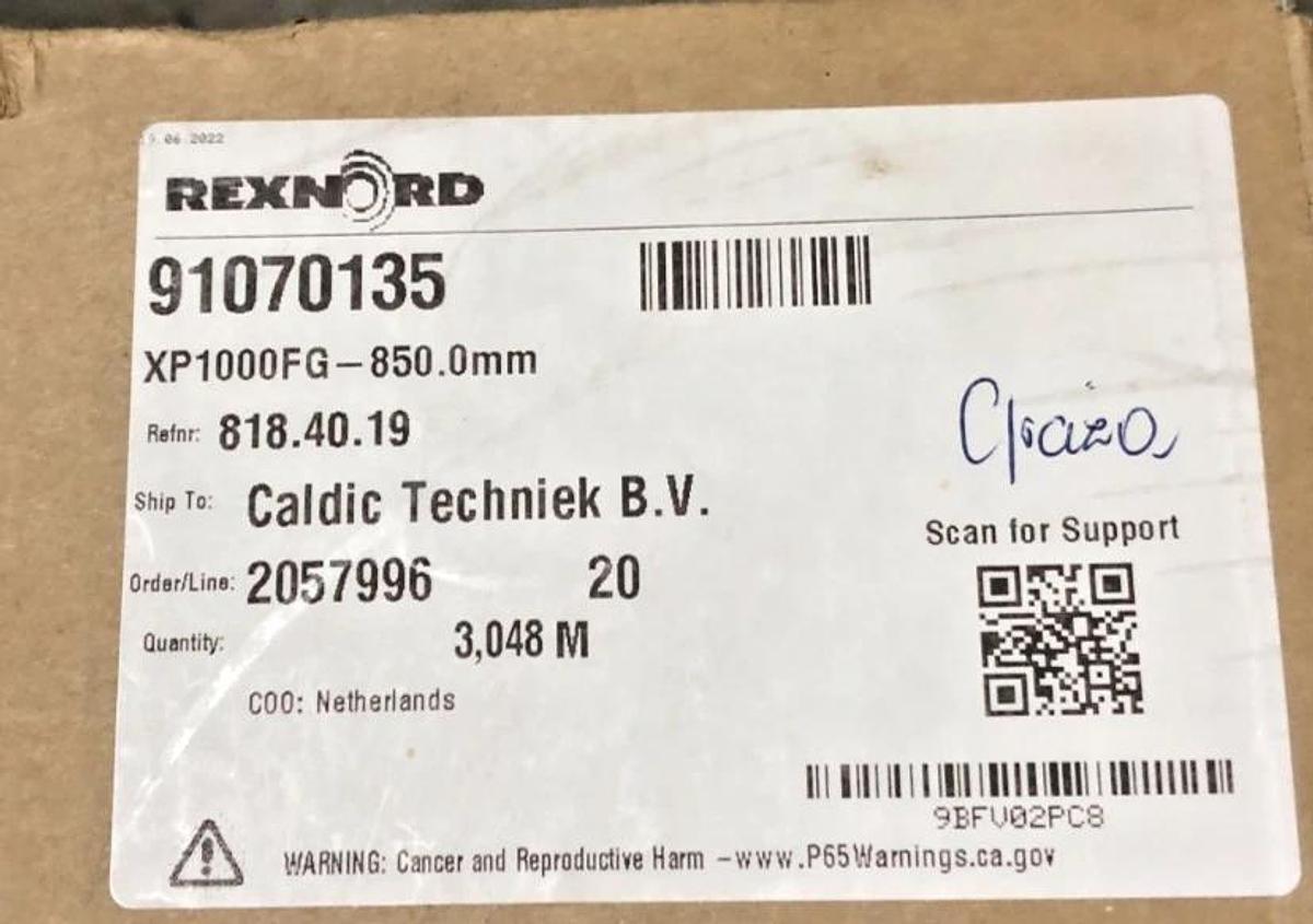 New Rexnord 91070135 Flush Grid Belt 10FT. XP1000FG-850.0mm
