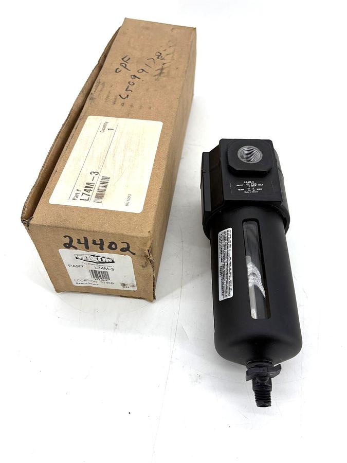 New Dixon L74M-3 Micro-Fog Lubricator 3/8" Ports 114SCFM 150PSI max