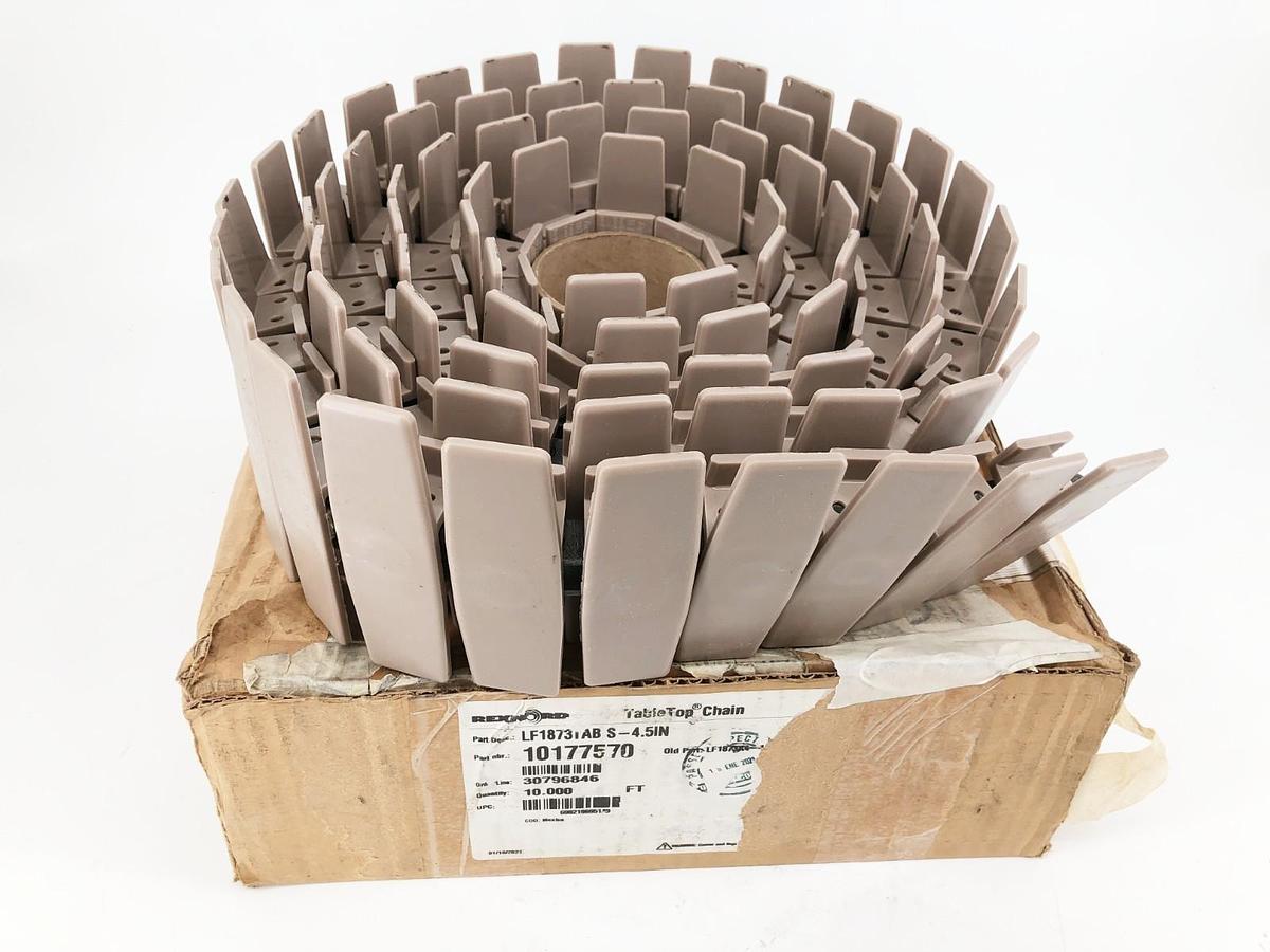 New Rexnord LF1873TAB S-4.5IN TableTop Chain 10177570 10 FT.
