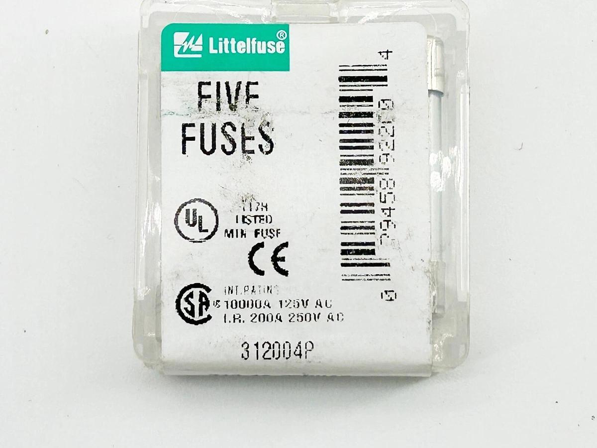 New Lot of 15 Littelfuse 312004P Glass Fuse 250V 4A