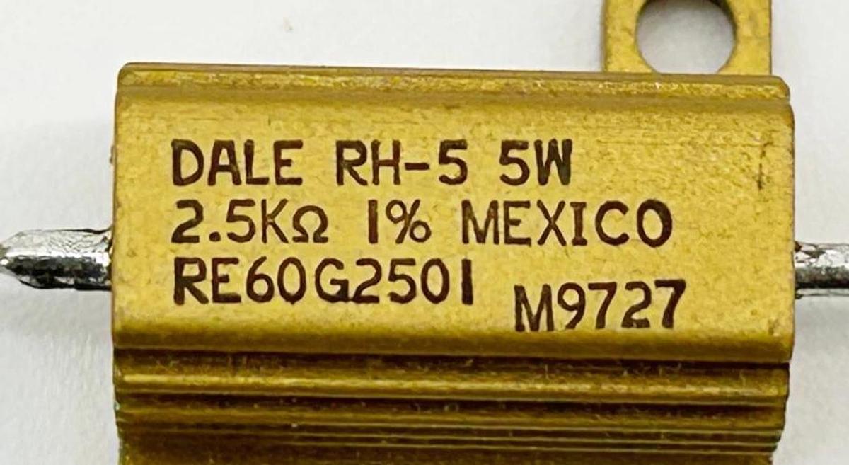 New Lot of 10 Vishay Dale RH-5 Resistor 5W 2.5K OMHS 1%