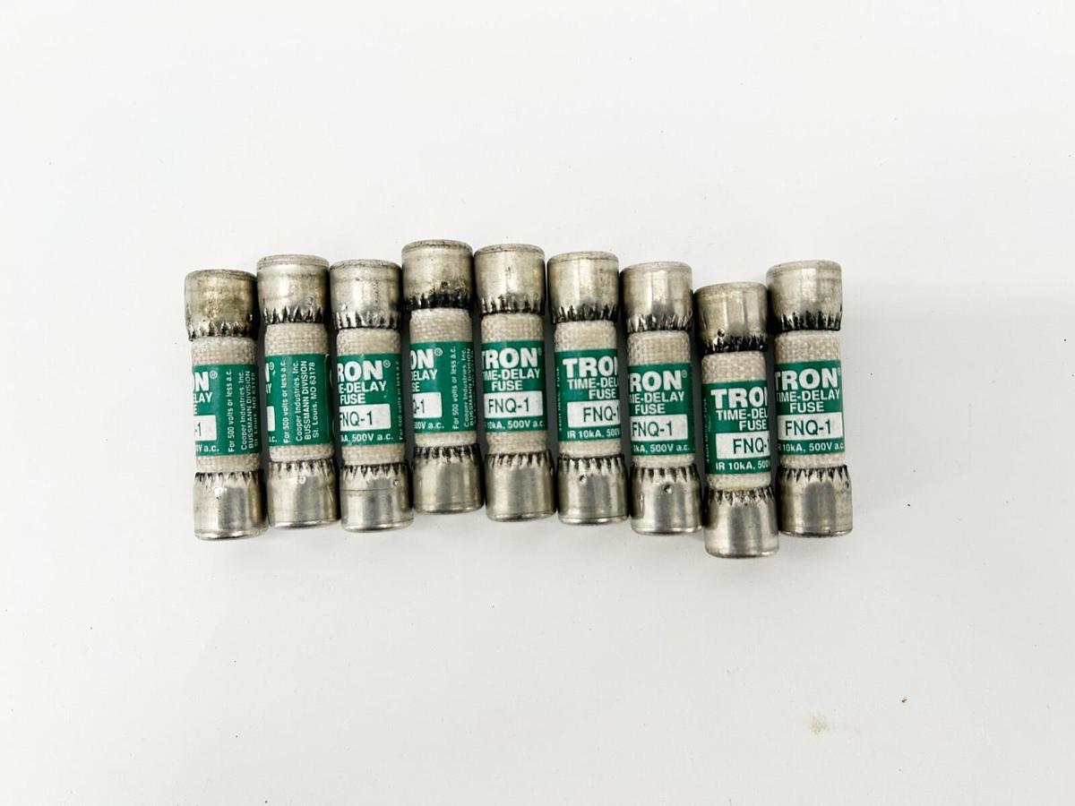 New Lot of 9 Bussmann FNQ-1 Time Delay Fuse 1A 500A