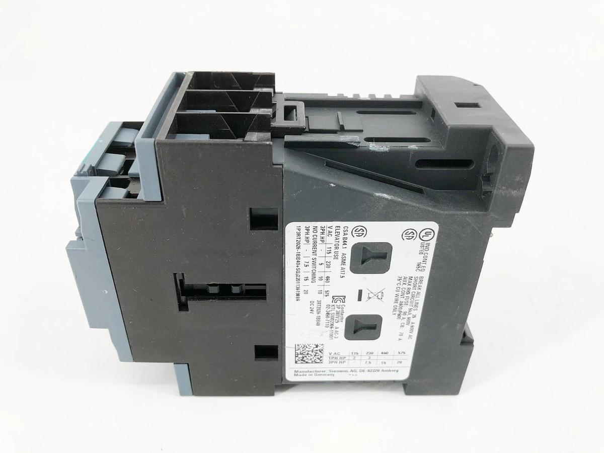New Siemens 3RT2026-1BB40 Power Contactor 25A 400VAC 24VDC Coil - No Box