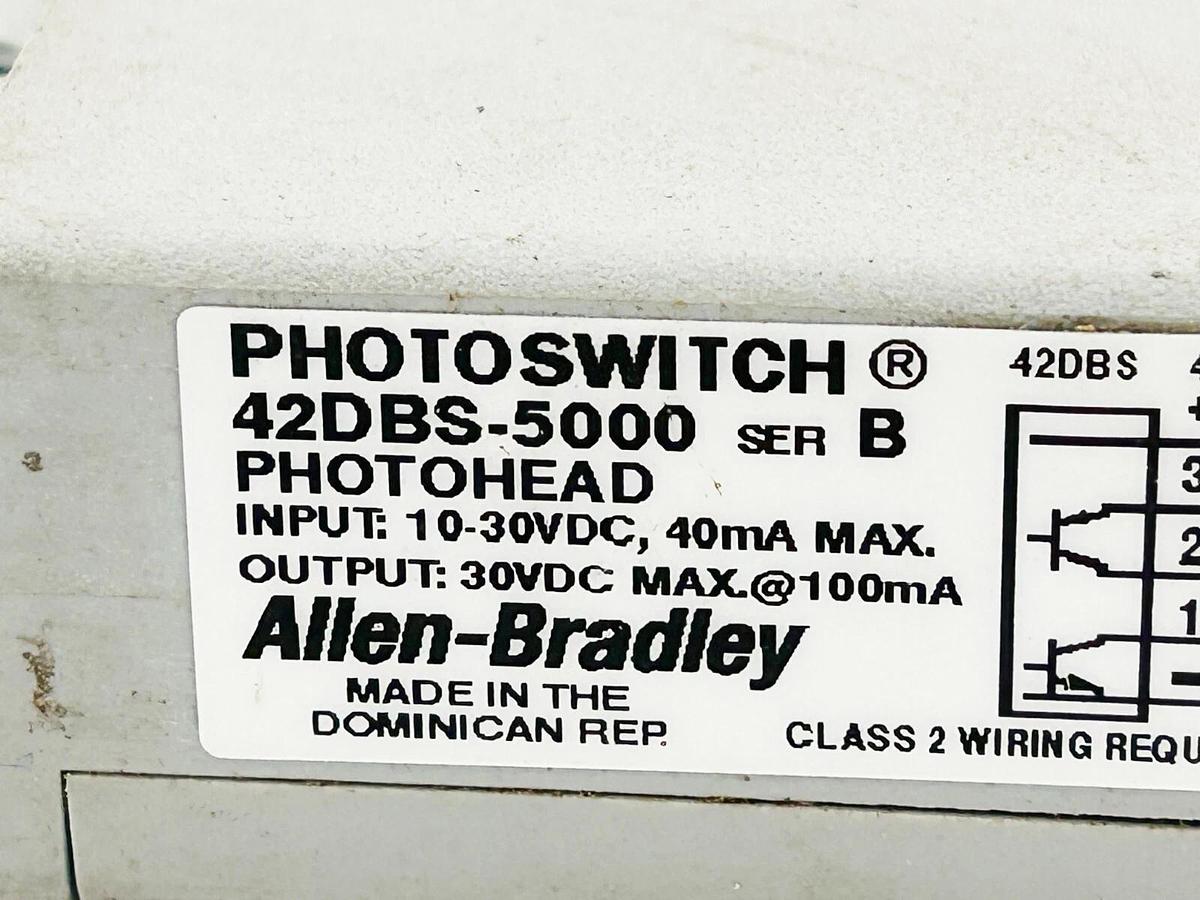 Used Allen Bradley 42DBS-5000 Photoelectric Sensor 10-30VDC