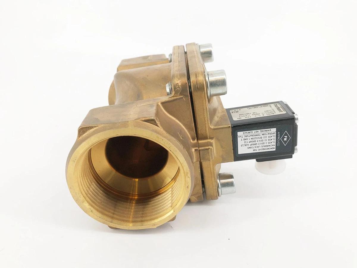 New Burkert 0281 A 5/2 FKM BR Valve 2-1/2" NPT 120V 00450676 49Z8 - No Box