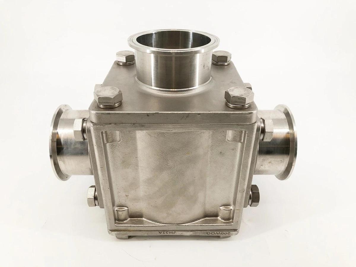 New Haitima 3" CF8M 1000WOG Ball Valve 3-Way Stainless Steel - No Box