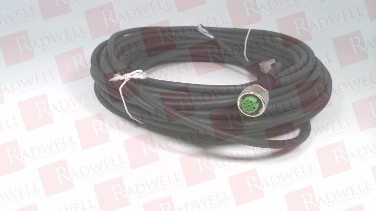 New Murr Elektronik 7000-12321-6330500 Cordset Right Angle M12 Black 22 AWG 4A