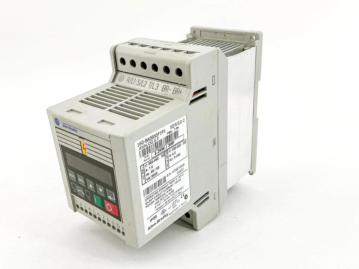 New Allen Bradley 160-BA06NSF1P1 SSC Analog Module 460V 6A 2.2KW 3HP Ser.C