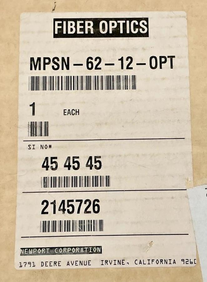 New Newport SP-12-62-N-8/13-N-N-9-1-Z 1X2 Fiberoptic Switch MPSN-62-12-OPT