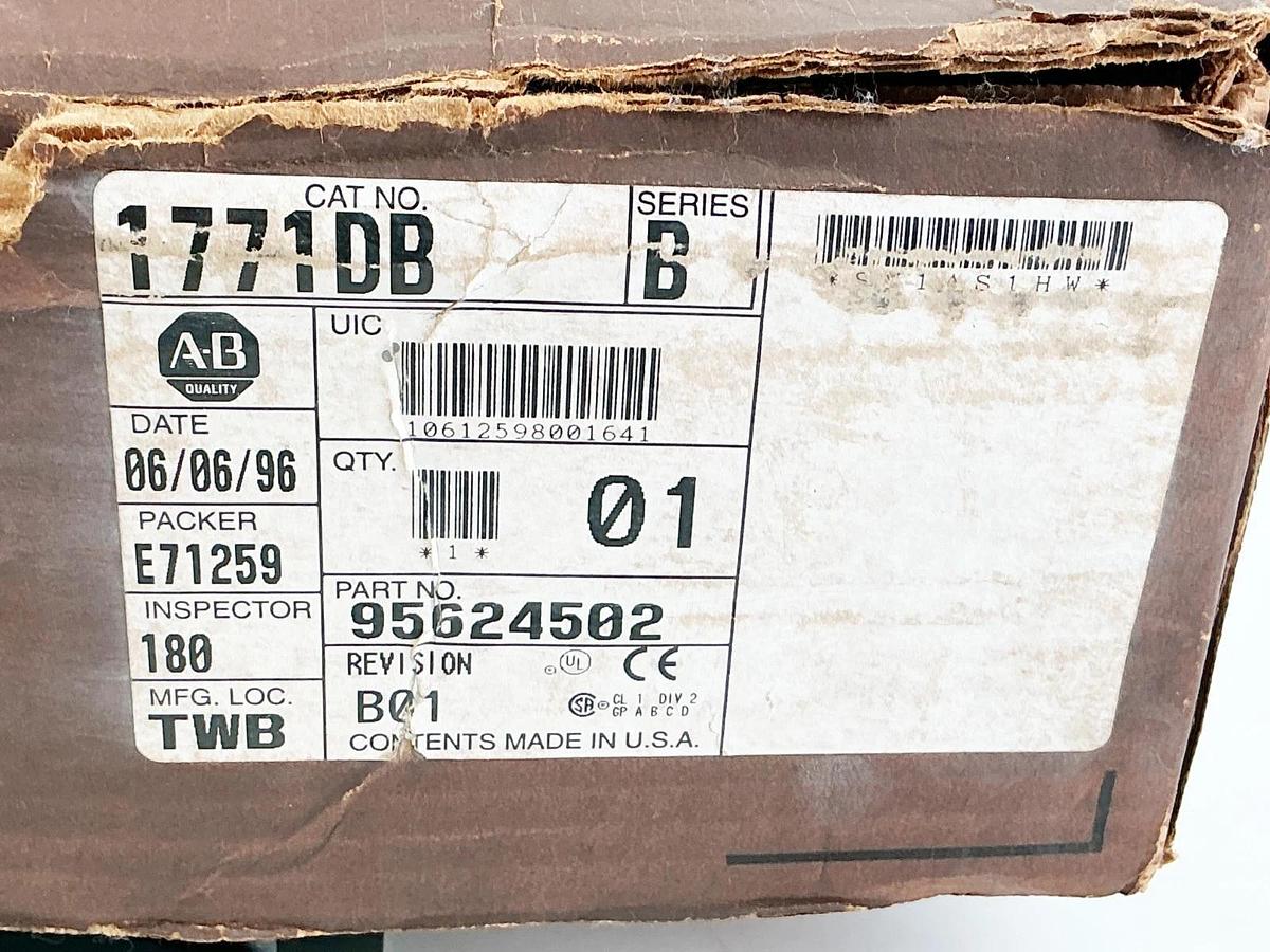 New Allen Bradley 1771-DB Basic Module Ser.B