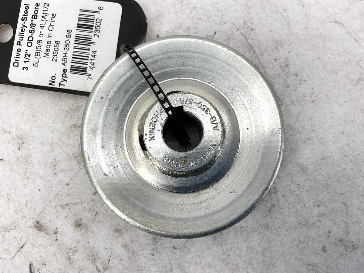 New Phoenix 235058 Drive Pulley-Steel 3-1/2" OD-5/8" 5L(B)5/8 or 4L(A)1/2