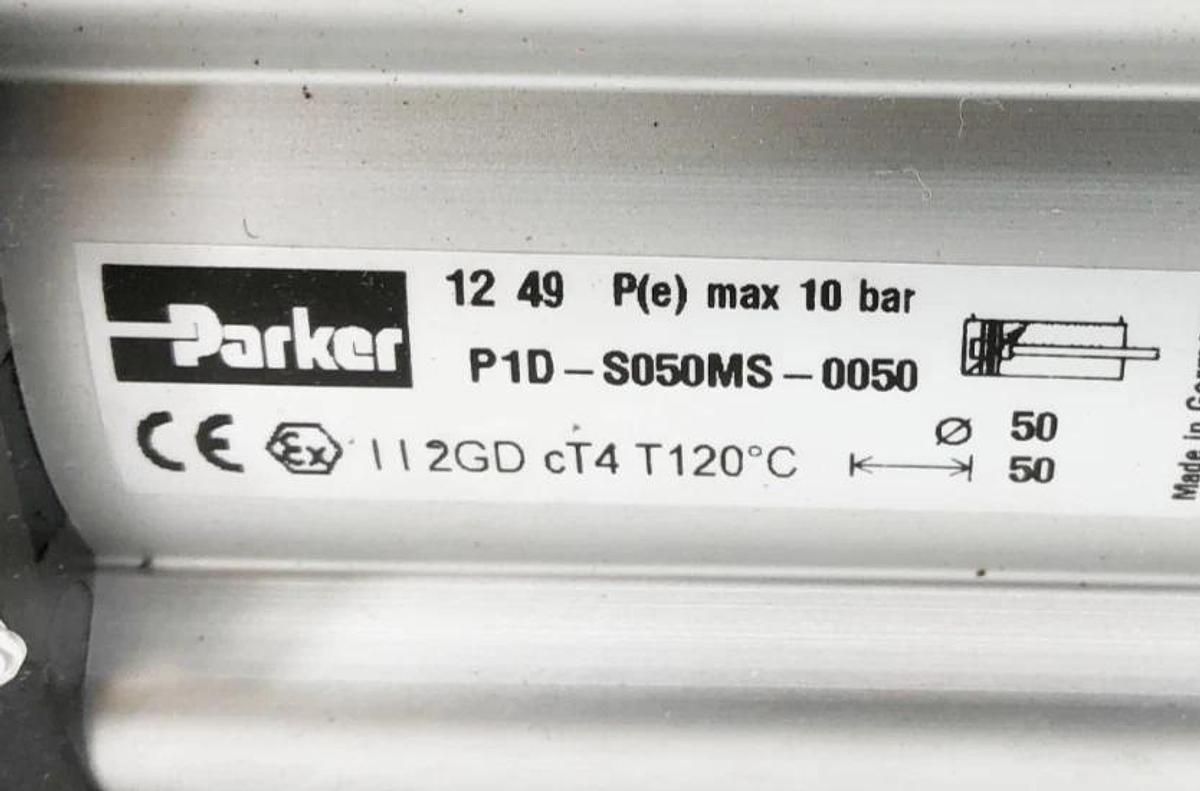 New Parker P1D-S050MS-0050 Pneumatic Cylinder 50mm Bore 50mm Stroke - No Box