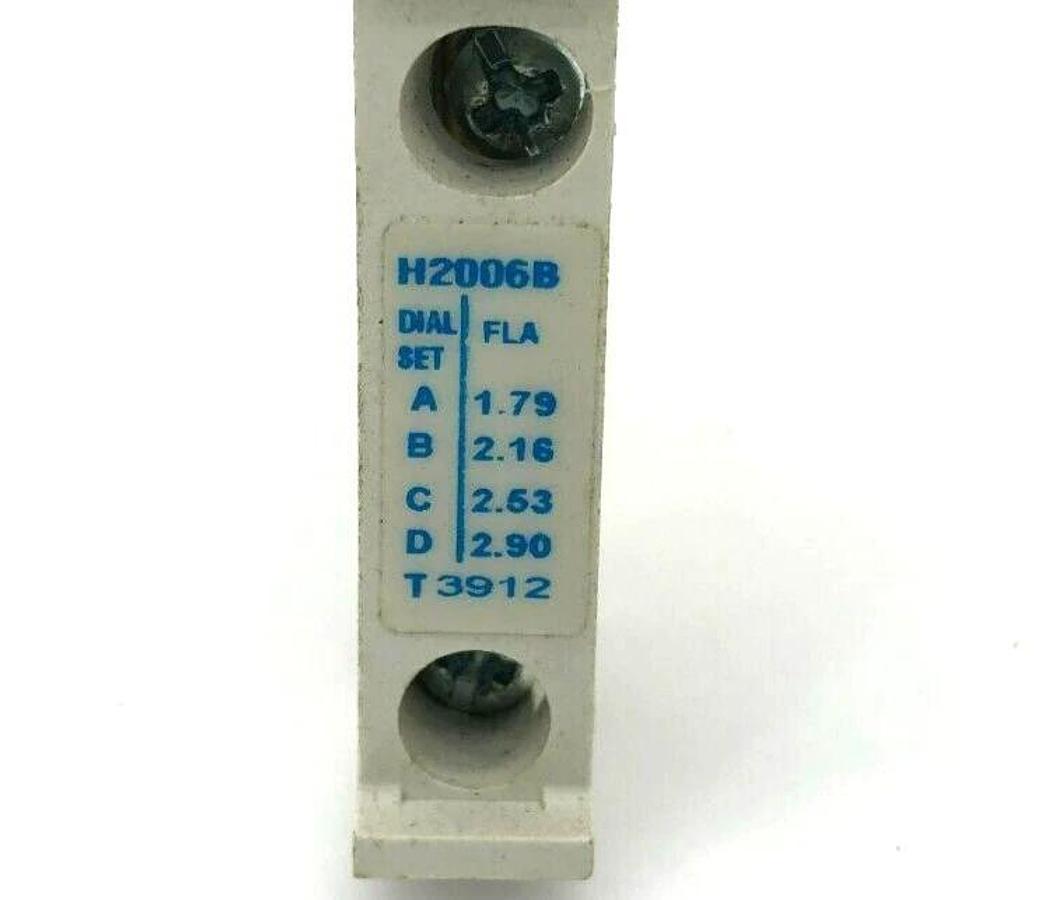 Lot of 4 New Eaton Cutler-Hammer H2006B Heater Packs, 1.79-2.90 A - No Box