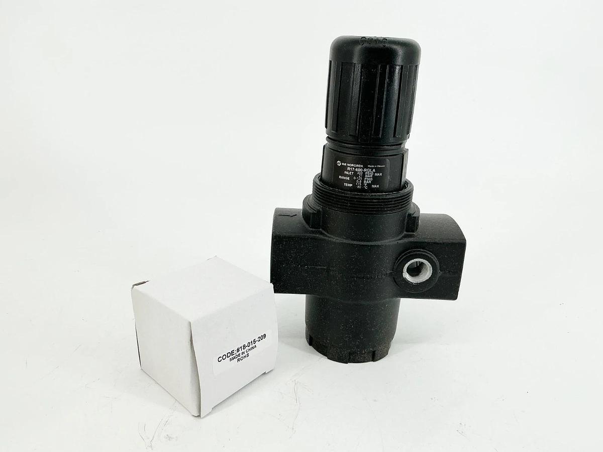 New IMI Norgren R17-600-RGLA Pressure Regulator 300PSIG 21 Bar 0-125PSI Range