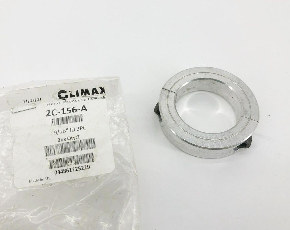 New Climax 2C-156-A Two-Piece Split Clamp Collar Aluminum 1-9/16" ID