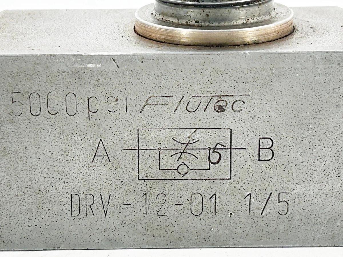 Used Flutec DRV-12-01.1/5 Flow Control Check Valve 5000PSI