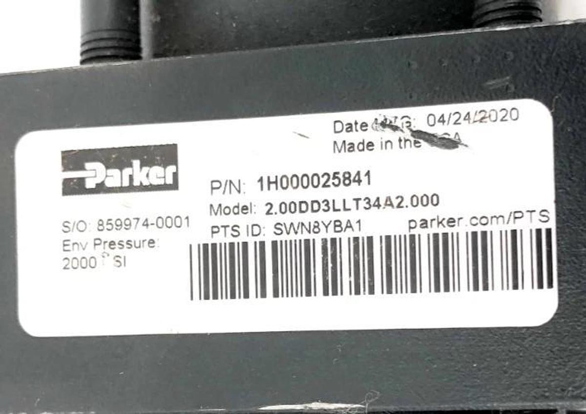 Used Parker 2.00DD3LLT34A2.000 Hydraulic Cylinder 2000psi 1H000025841